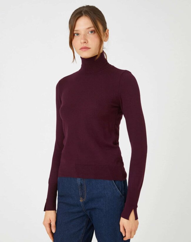 Ribbed Turtleneck Sweater - Image 3